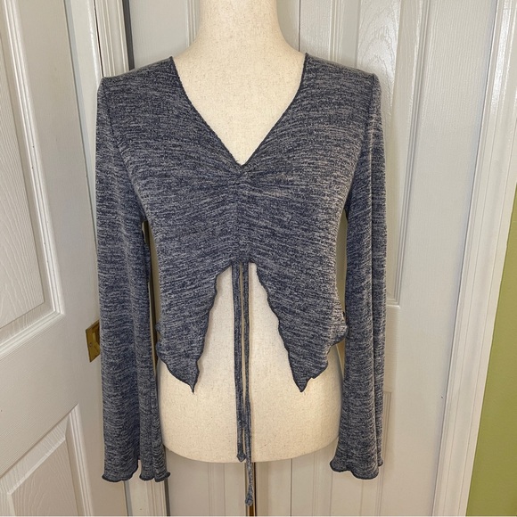 Space dye tie front top - Picture 3 of 7